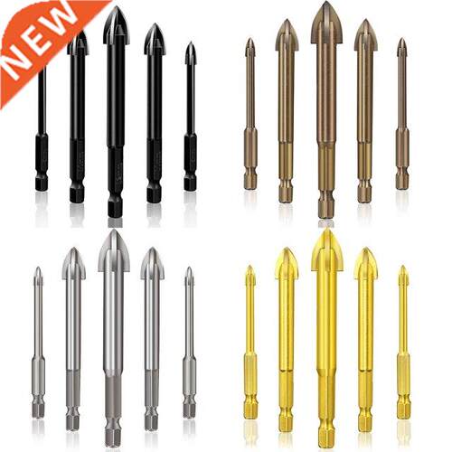 5 PCS Efficient Universal Drilling Tool Cross Hex Tile Drill
