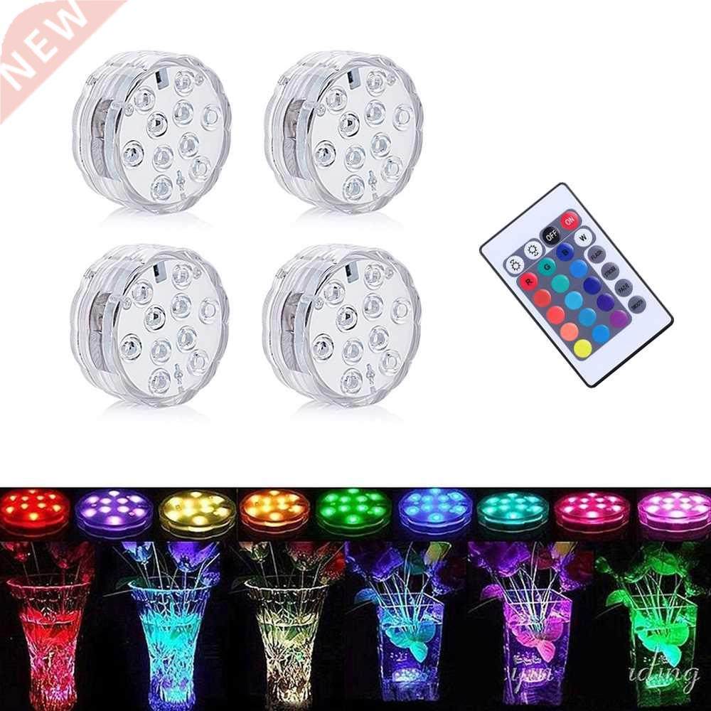 AIBOO 10 LED RGB Submersible Light Battery Operated Underwat