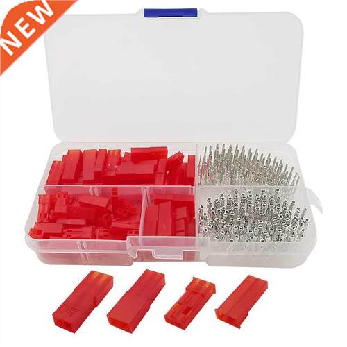 00Pcs 2.54mm JST SYP 2P Female Male Red Plug Housing Crimp