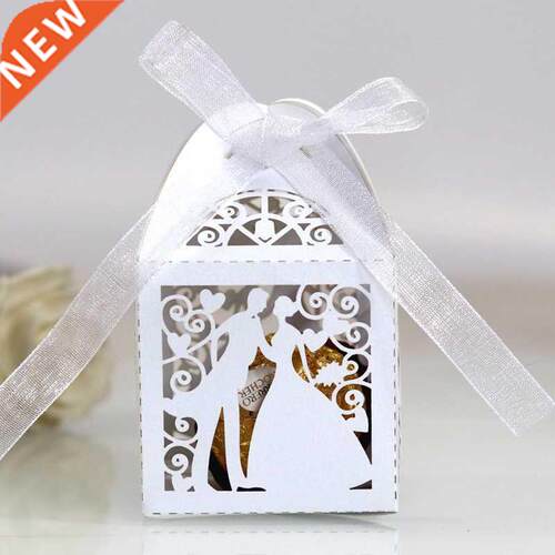 25/50Pcs Love Heart Cut Hollow ride Candy oxes with Rion