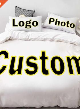 Bedding Set Photo Logo Image Custom size Queen King Duve