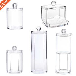 Acrylic Makeup Organizer Cotton Swabs Qtip Container Cosmeti