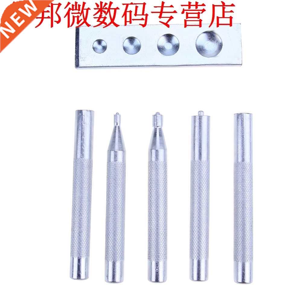 6pcs Craft Deluxe Snap-Alle Klinknagel Setter Kit DIY Leathe