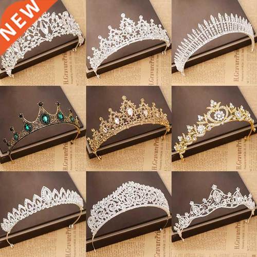ndy woman Crystal Crowns Tiara Wedding Hair Accessories Crow