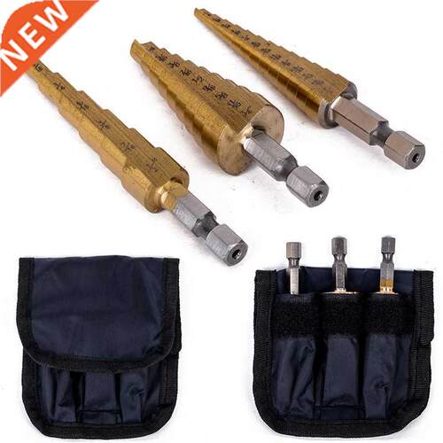 Pcs HSS Step Cone Drill Bit Titanium Coated Drill Bits Set