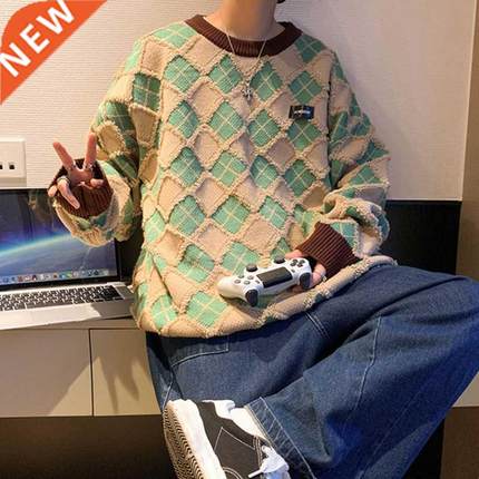 Men Hp Hop Sweaters Setwear Retro Kntted Pullover Tops New