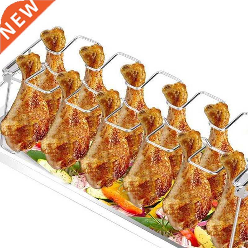 14 Slot Roaster Oven Grill Stainless Steel Chicken Wing Leg