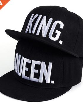 Fashion Summer Hip Hop Men's Caps Couple KING QUEEN letter E