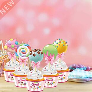 Xmas Lollipop Cake Topper Decorations Baby Shower Sweet Ca