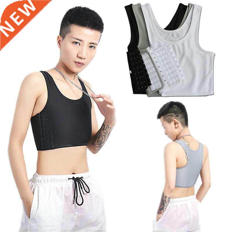Sport Breathable Buckle Short Chest Breast Binder Vest Tops