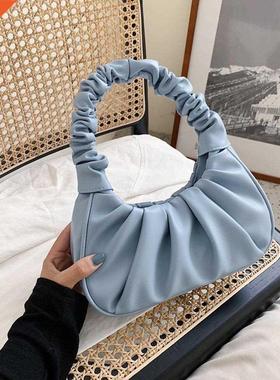 Folds Design Small PU Leather Shoulder Bags For Women 2020