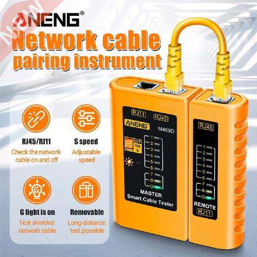 M469D RJ45 RJ11 Network Cable Tester LAN Cable Networking