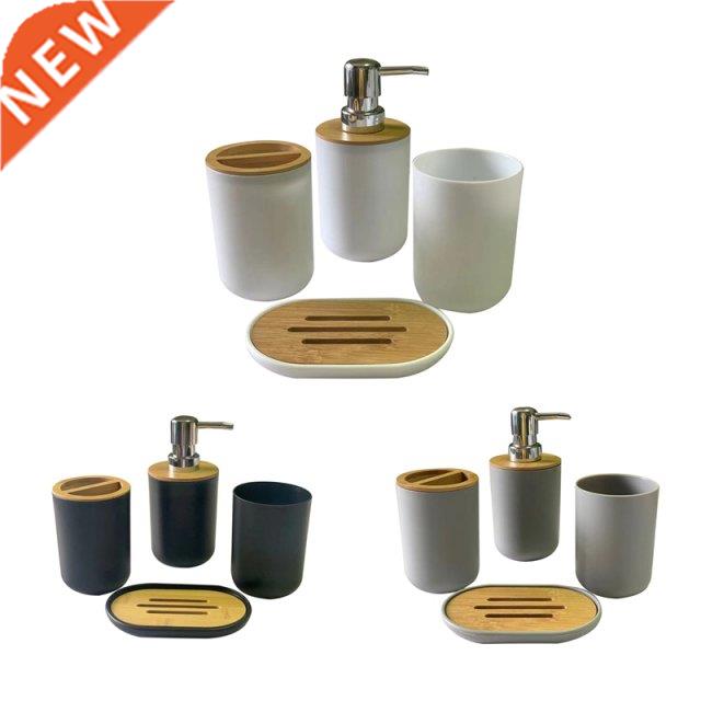 Bathroom Accessories Set Soap Dispenser Bottle Dish Washroom
