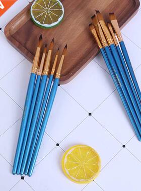 5Pcs Paint Brushes Set Nylon Painting Brush Short Rod Oil Ac