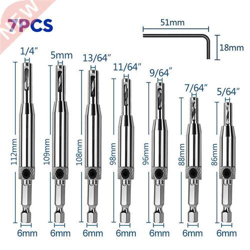 1 Set Self Centering Hinge Drill Bit Door Cabinet Hinge Loc