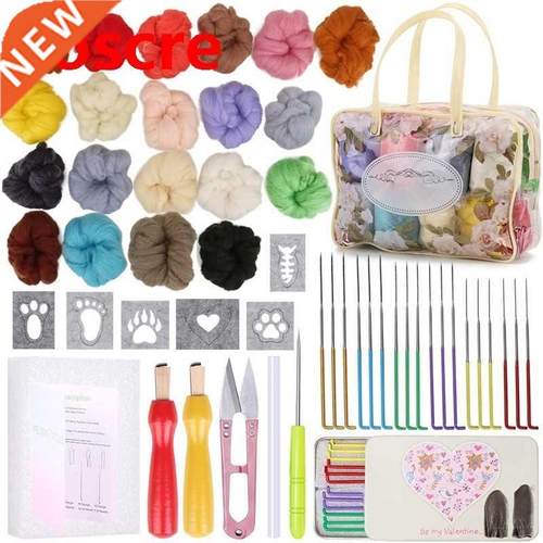 Wool Felting Kit 15g / Color Wool Roving Needle Felting Foa