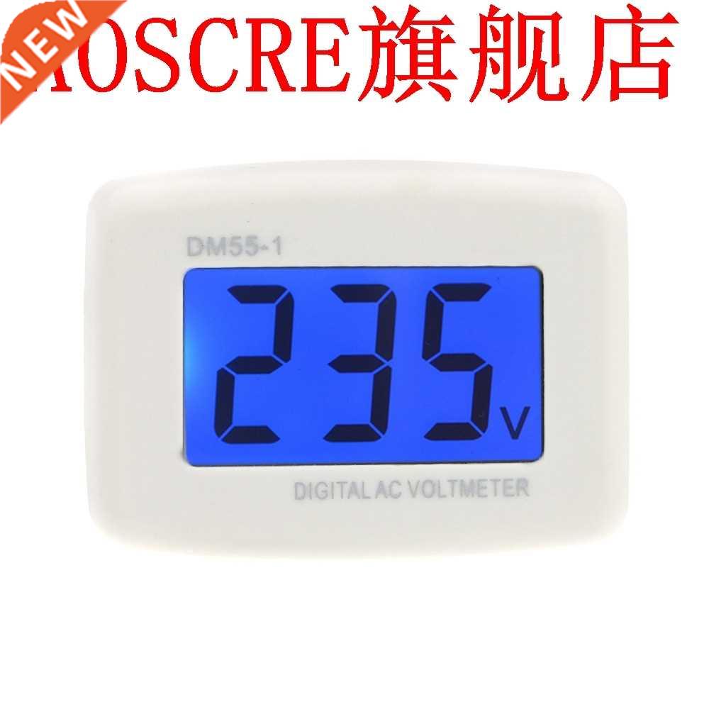 DM55-1 AC 80-300V LCD Digital Volt Meter Voltmeter US Plug E