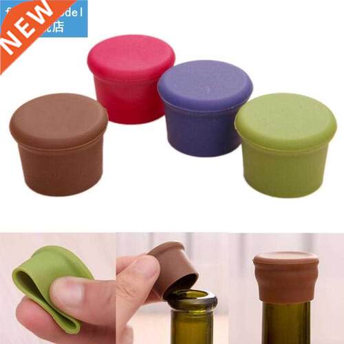 1/5/10 Pcs Reusable Wine Beer Cover Bottle Cap Silicone Stop