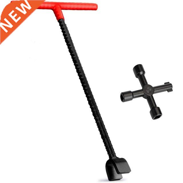 Water Meter Key 16 Inch Enforced Steel T-Handle With 4-Way M