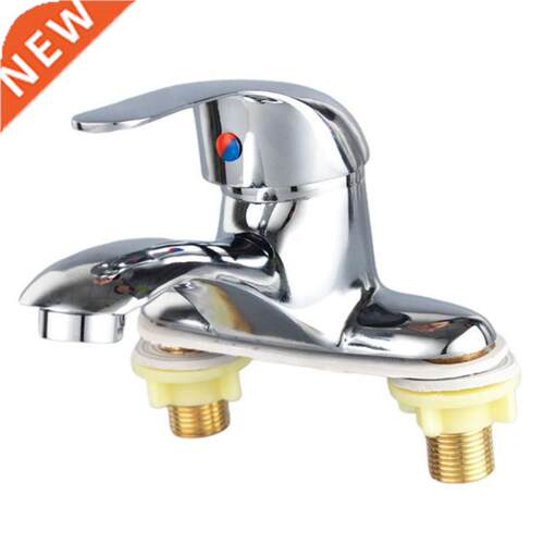 Bathroom Sink Faucet Chrome and Spray Shower Head Deck Mount