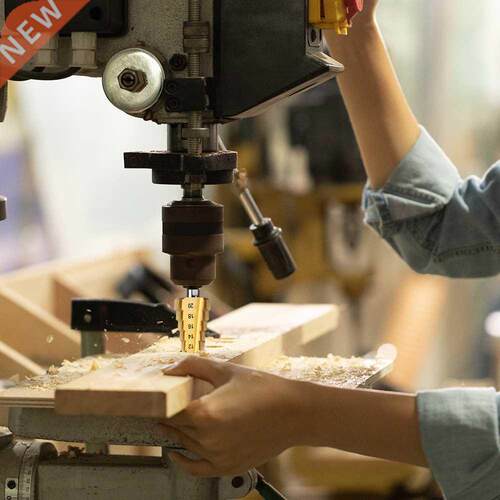 HSS Straight Groove Step Drill Bit Titanium Coated Wood Meta