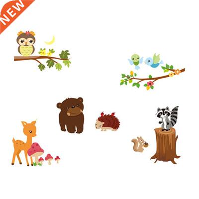 Removable children's zoo cartoon wall sticker Colorful Wall