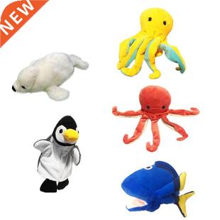 Marine Animal Hand Puppet Penguin Octopus Seal Plush Glove