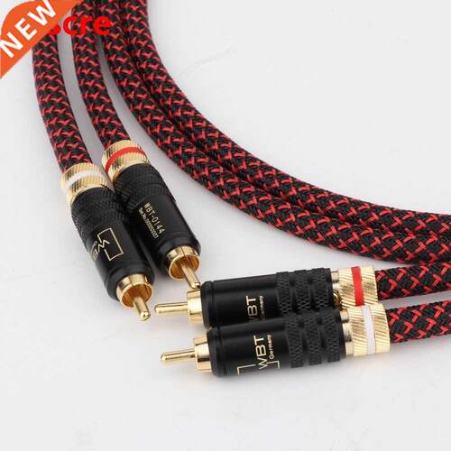 New Pair Hifi audio 5N OFC RCA Audio interconnct cable hi-en