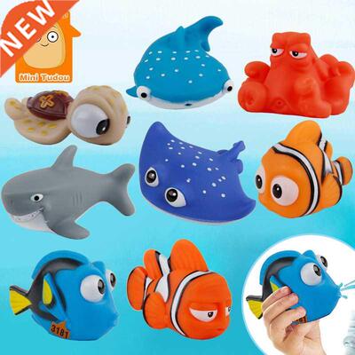 Baby Bath Toys Finding Fish Kids Float Spray Water Squeeze A
