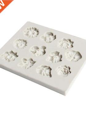 Smooth Flowers Shpe Mold Bking Kitchen 3D Crft Tool