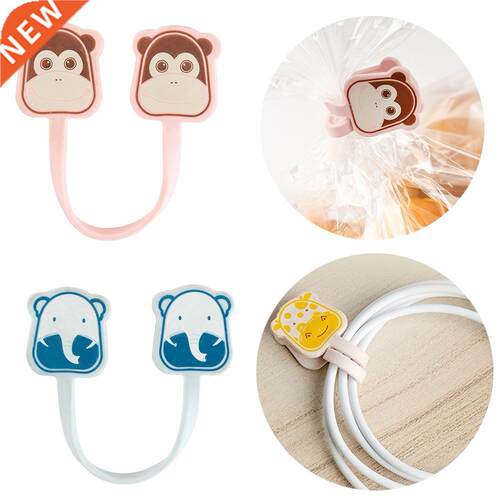 2Pcs Magnetic Cable Holder Cute Giraffe Panda Design Winder