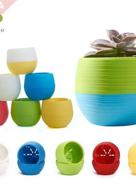 Mini Size 7*7cm Colorful Plastic Flower Planter Pots Home Of
