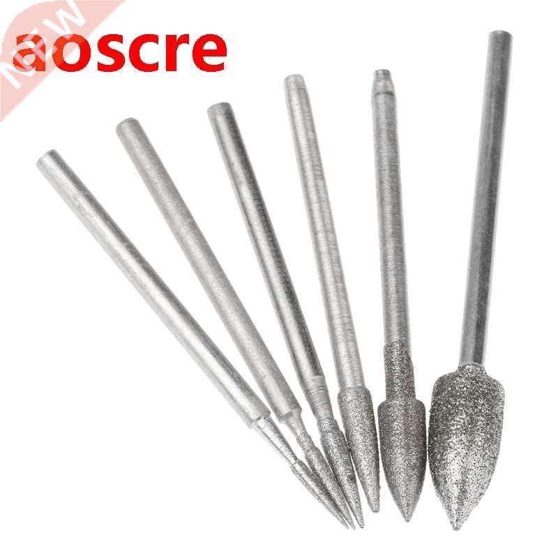 6x Conical Grinding Head 1.65-1.96'' Diamond Grinding Needle