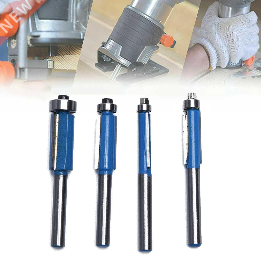 4Pcs/set 1/4 Shank Flush Trim Router Bit Wood Edge Cutting