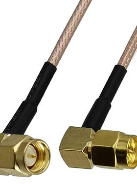 1pcs RG16 SMA Male Plug Right Angle to SMA Male Plug Right