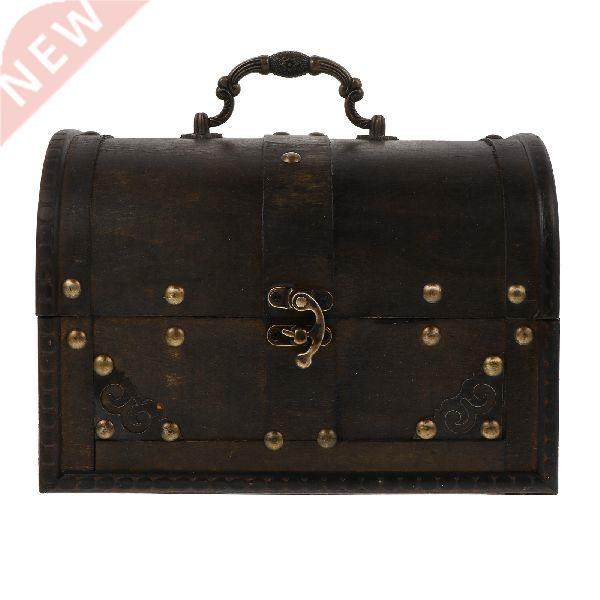 Wooden Desktop Organizer Retro Storage Container Jewelry