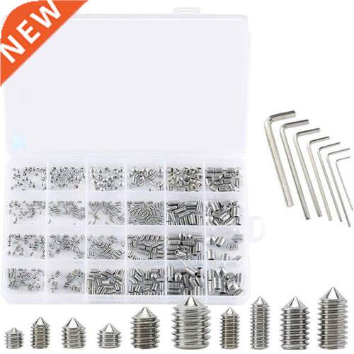 667Pcs Hex Hexagon Socket Cone Point Set Screw Assortment Ki