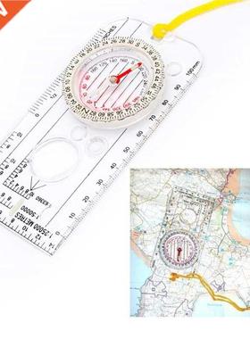 Multifunction Mini Ruler Map Scale Compass Tool Outdoor Camp
