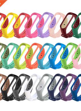 Watch Strap For Xiaomi Mi Band 7 6 5 4 3 Silicone Bracelet W