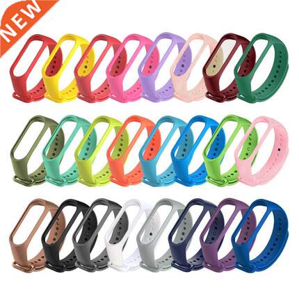 Watch Strap For Xiaomi Mi Band 7 6 5 4 3 Silicone Bracelet W