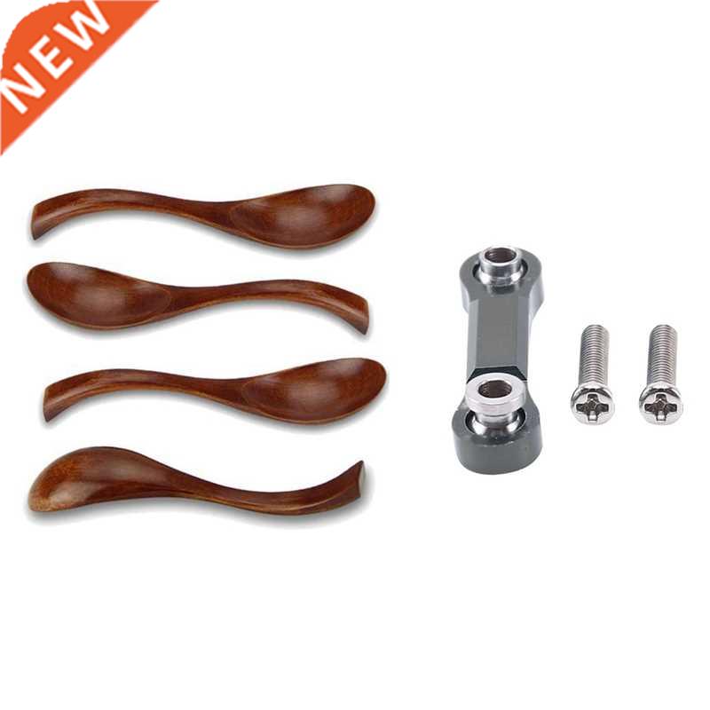 20 Pieces Small Wooden Spoons & 4 Pcs Soup Spoons, Woode