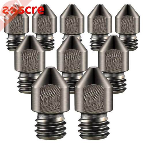 10PCS 3D Printer Extruder Nozzle Mk8 Hardened Steel Nozzle 0