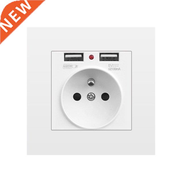 EU Power Socket With USB For Home ,Dual Usb plug 5V 2A PC Pa