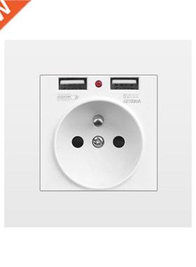 EU Power Socket With USB For Home ,Dual Usb plug 5V 2A PC Pa