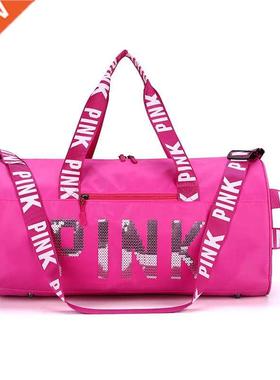 Fitness Training PINK Bag Sequins Letter Outdoor Sports bag