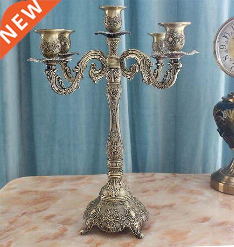 Neoclassical alloy candle table retro home wedding