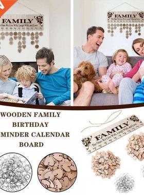 2022 Wood Friend Family Birthday Reminder Calender Board