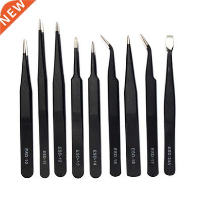6Pcs/10Pcs ESD Tweezers Tools Kit Precision Antistatic Tip C