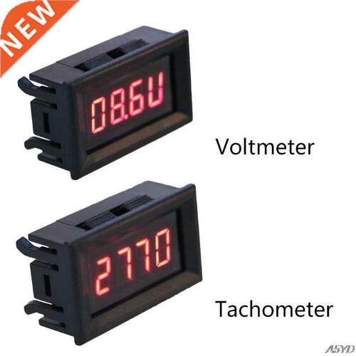 2 in 1 LED Tachometer Gauge Digital RPM Voltmeter 适用于 Aut