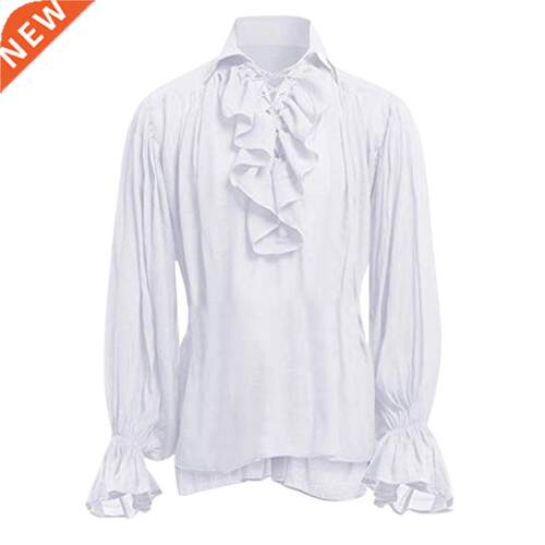 2020 Men	s Shirts High Quality Fashion Men Bandage Lo